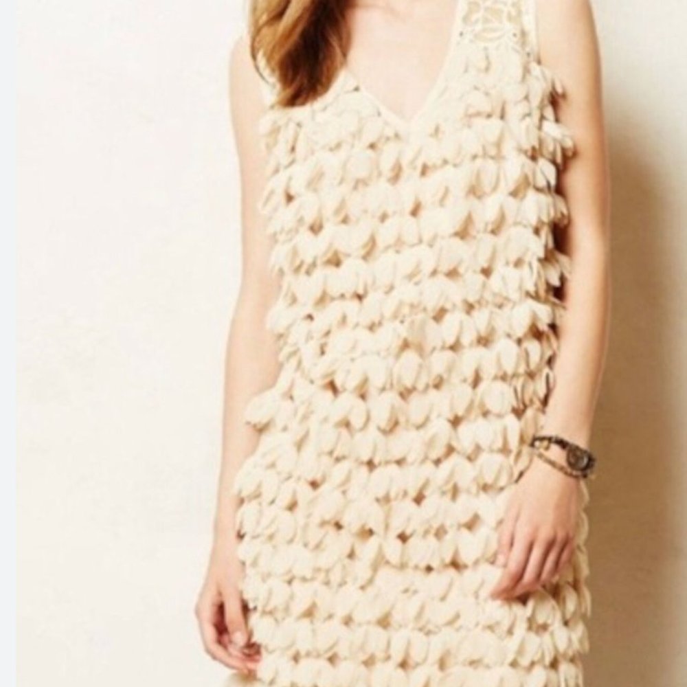 Champagne & Strawberry "Petal Pop Mini Shift" dress
